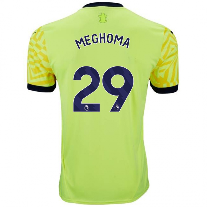 Niño Camiseta Jayden Meghoma #29 Amarillo 2ª Equipación 2024/25 La Camisa Chile