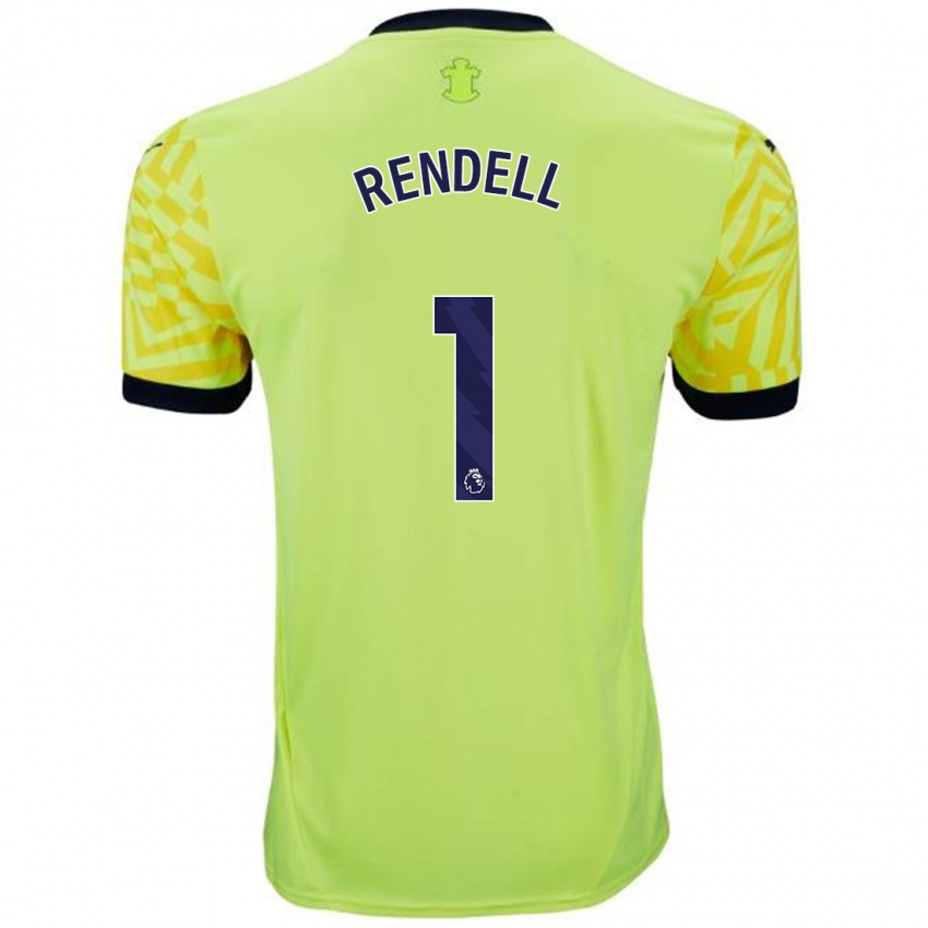 Niño Camiseta Kayla Rendell #1 Amarillo 2ª Equipación 2024/25 La Camisa Chile