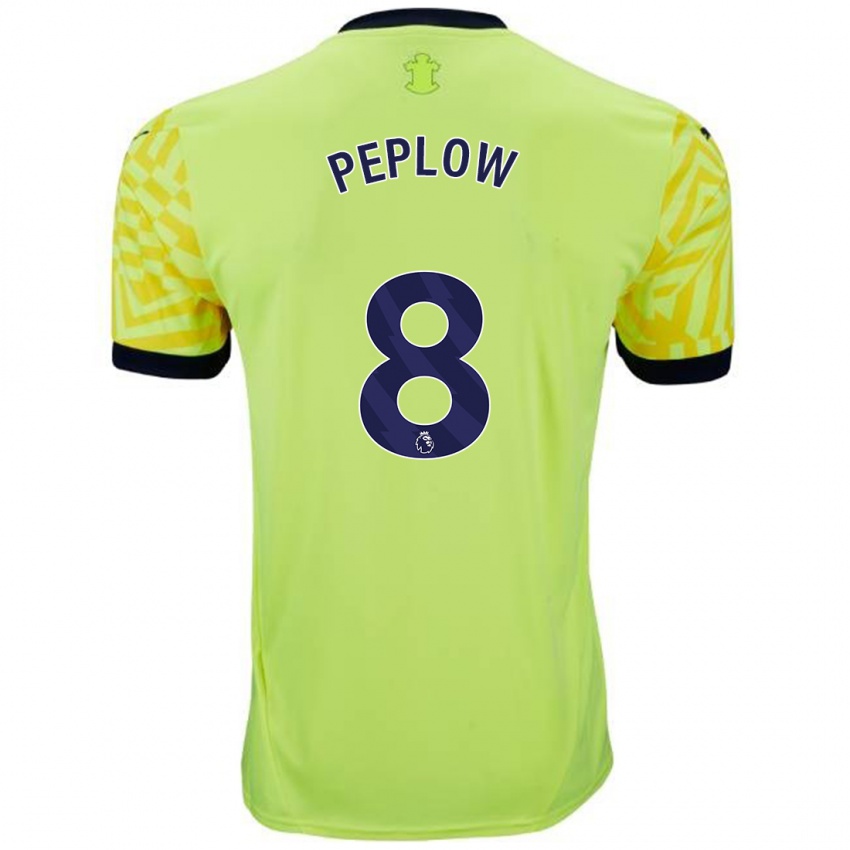 Niño Camiseta Chloe Peplow #8 Amarillo 2ª Equipación 2024/25 La Camisa Chile