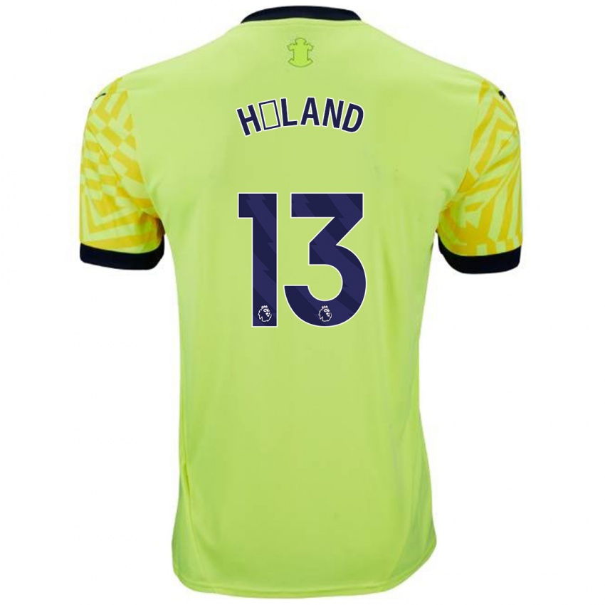 Niño Camiseta Benedicte Håland #13 Amarillo 2ª Equipación 2024/25 La Camisa Chile