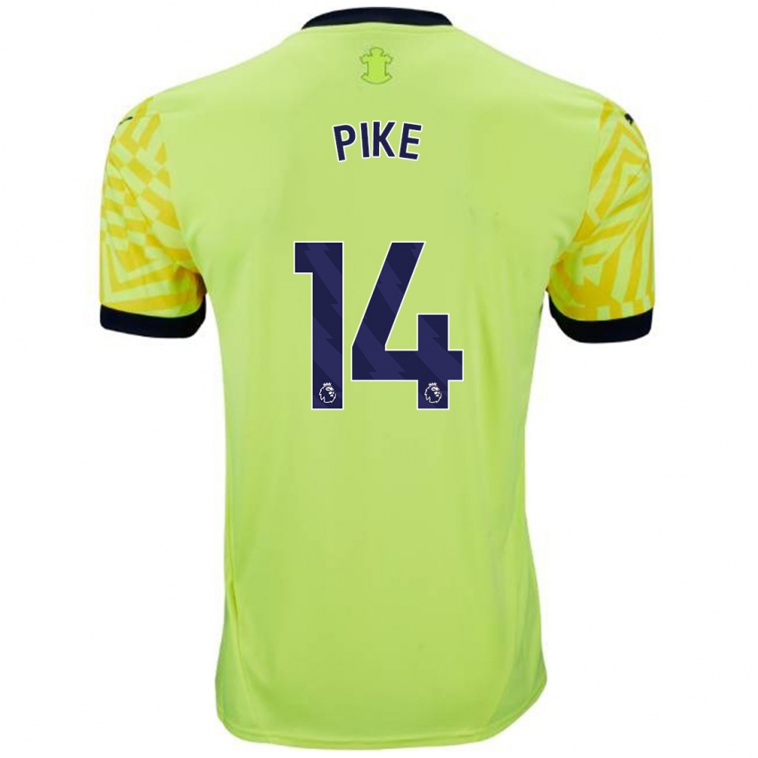 Niño Camiseta Molly Pike #14 Amarillo 2ª Equipación 2024/25 La Camisa Chile