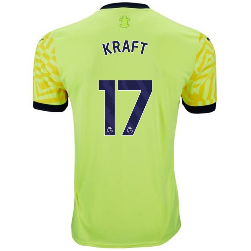 Niño Camiseta Emily Kraft #17 Amarillo 2ª Equipación 2024/25 La Camisa Chile