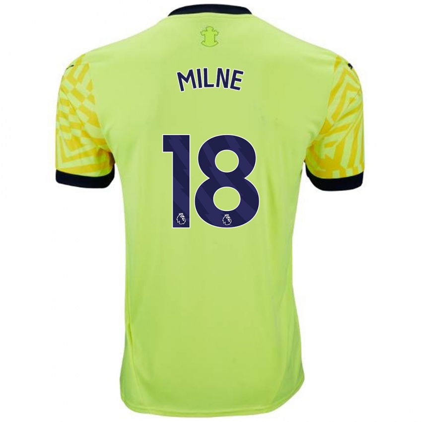 Niño Camiseta Isabel Milne #18 Amarillo 2ª Equipación 2024/25 La Camisa Chile