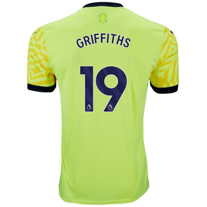 Niño Camiseta Alice Griffiths #19 Amarillo 2ª Equipación 2024/25 La Camisa Chile