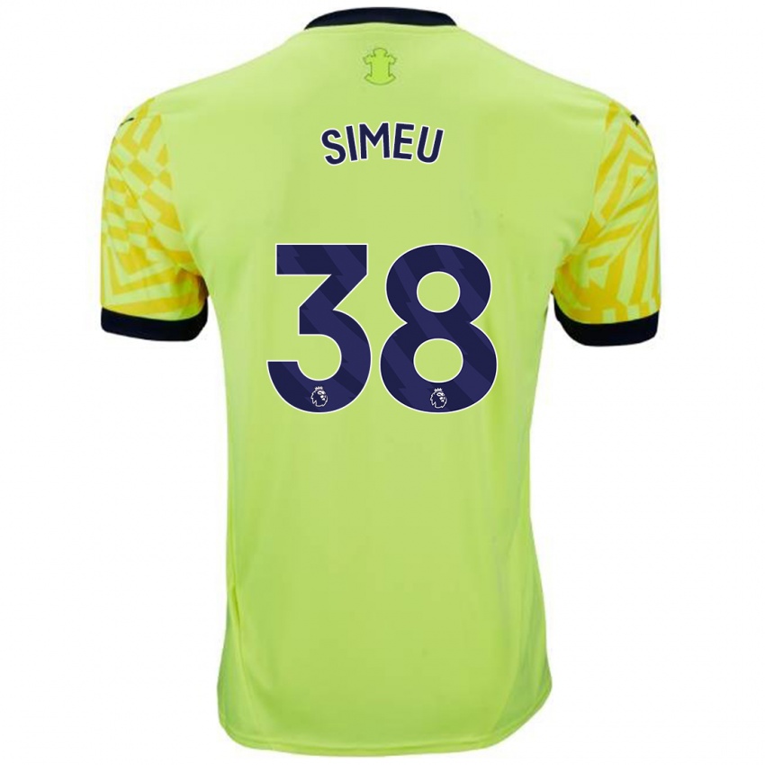 Niño Camiseta Dynel Simeu #38 Amarillo 2ª Equipación 2024/25 La Camisa Chile