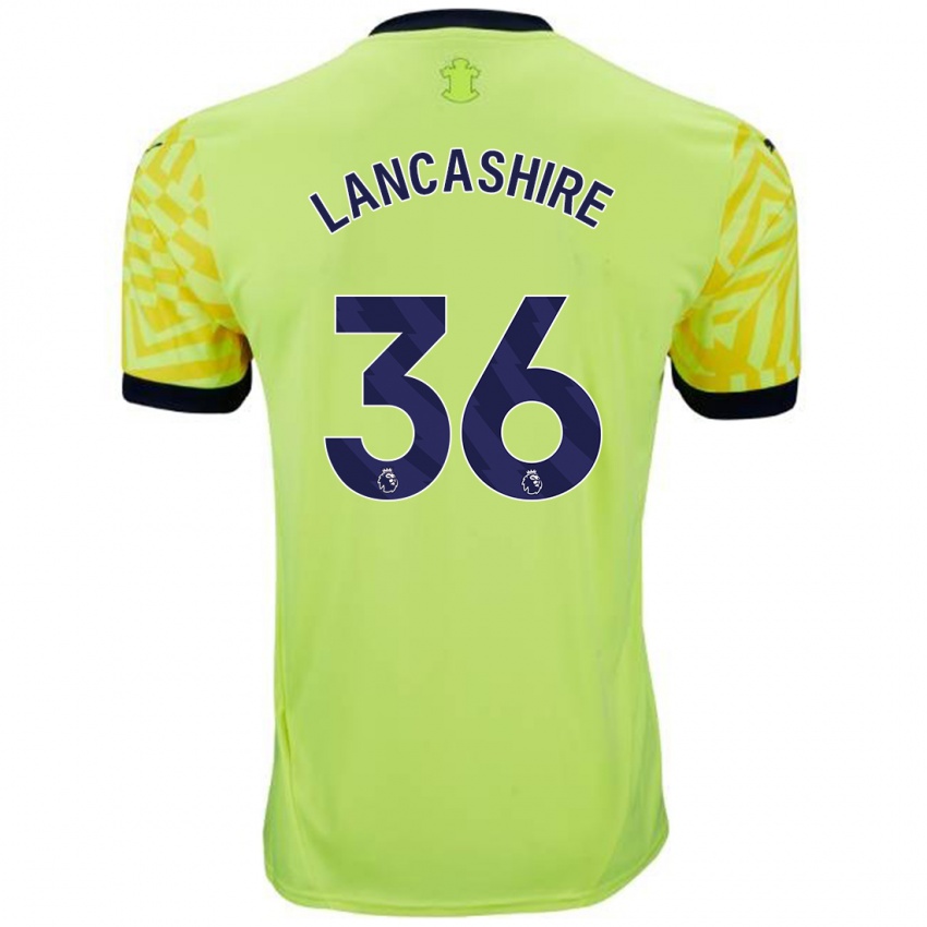 Niño Camiseta Olly Lancashire #36 Amarillo 2ª Equipación 2024/25 La Camisa Chile