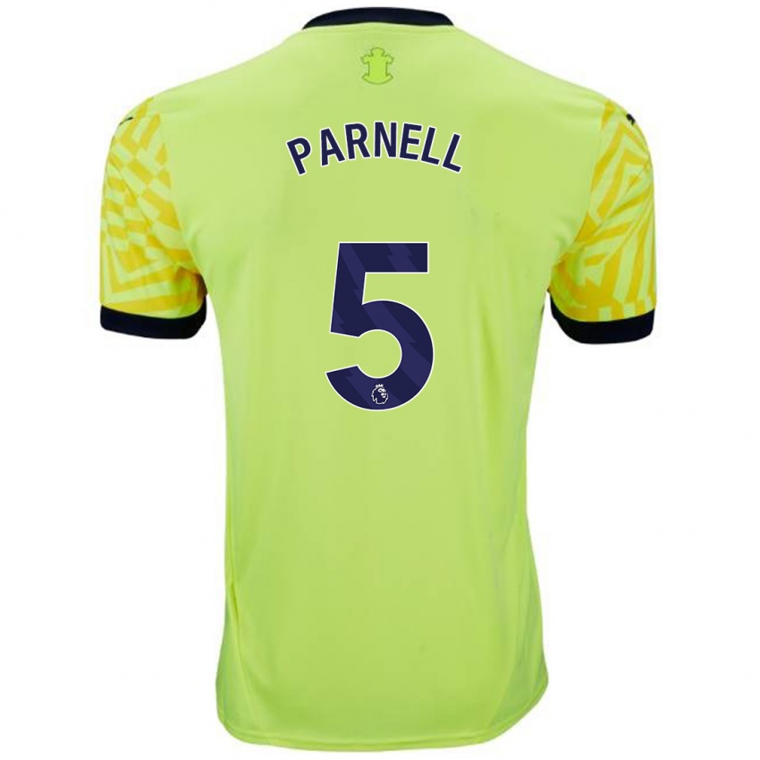 Niño Camiseta Rosanna Parnell #5 Amarillo 2ª Equipación 2024/25 La Camisa Chile