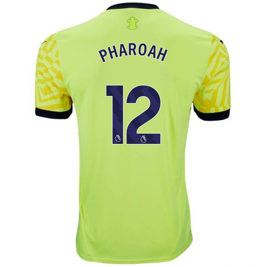 Niño Camiseta Sophia Pharoah #12 Amarillo 2ª Equipación 2024/25 La Camisa Chile