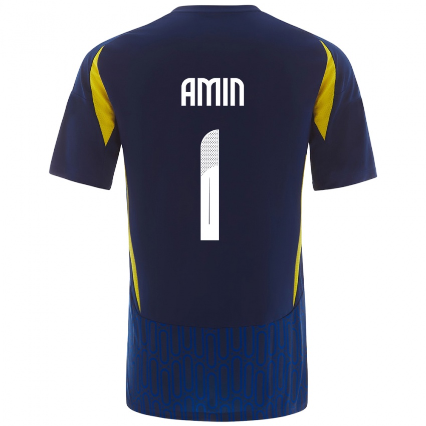 Niño Camiseta Amin Al-Bukhari #1 Azul Amarillo 2ª Equipación 2024/25 La Camisa Chile