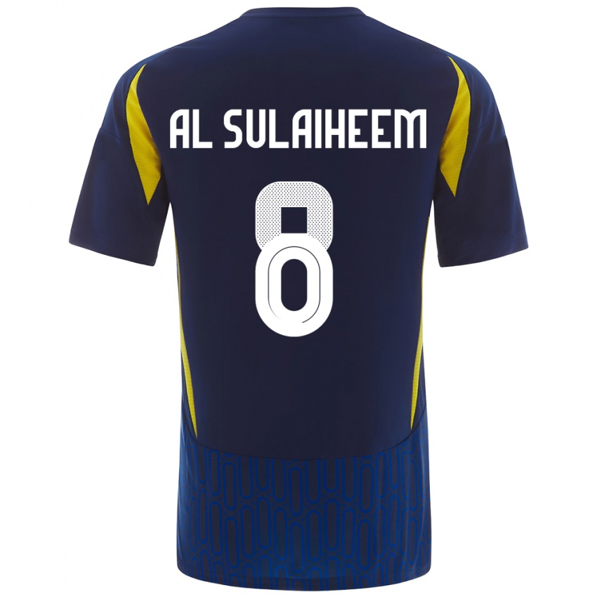 Niño Camiseta Abdulmajeed Al-Sulayhim #8 Azul Amarillo 2ª Equipación 2024/25 La Camisa Chile