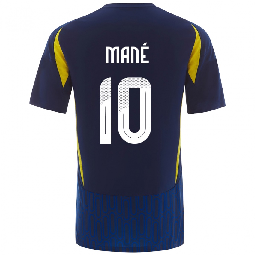 Niño Camiseta Sadio Mane #10 Azul Amarillo 2ª Equipación 2024/25 La Camisa Chile