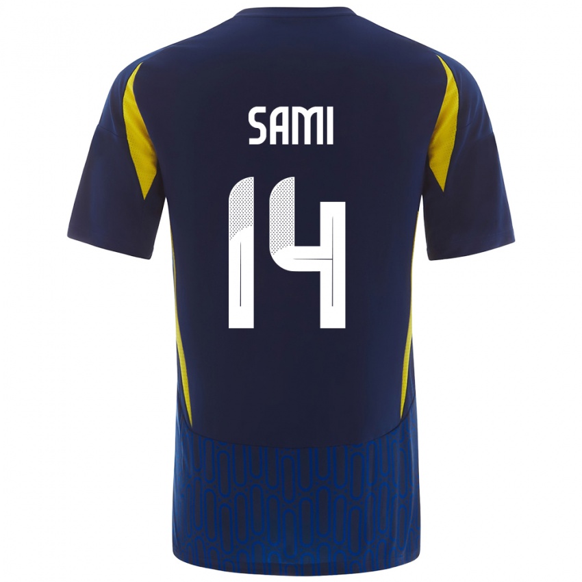 Niño Camiseta Sami Al-Najei #14 Azul Amarillo 2ª Equipación 2024/25 La Camisa Chile