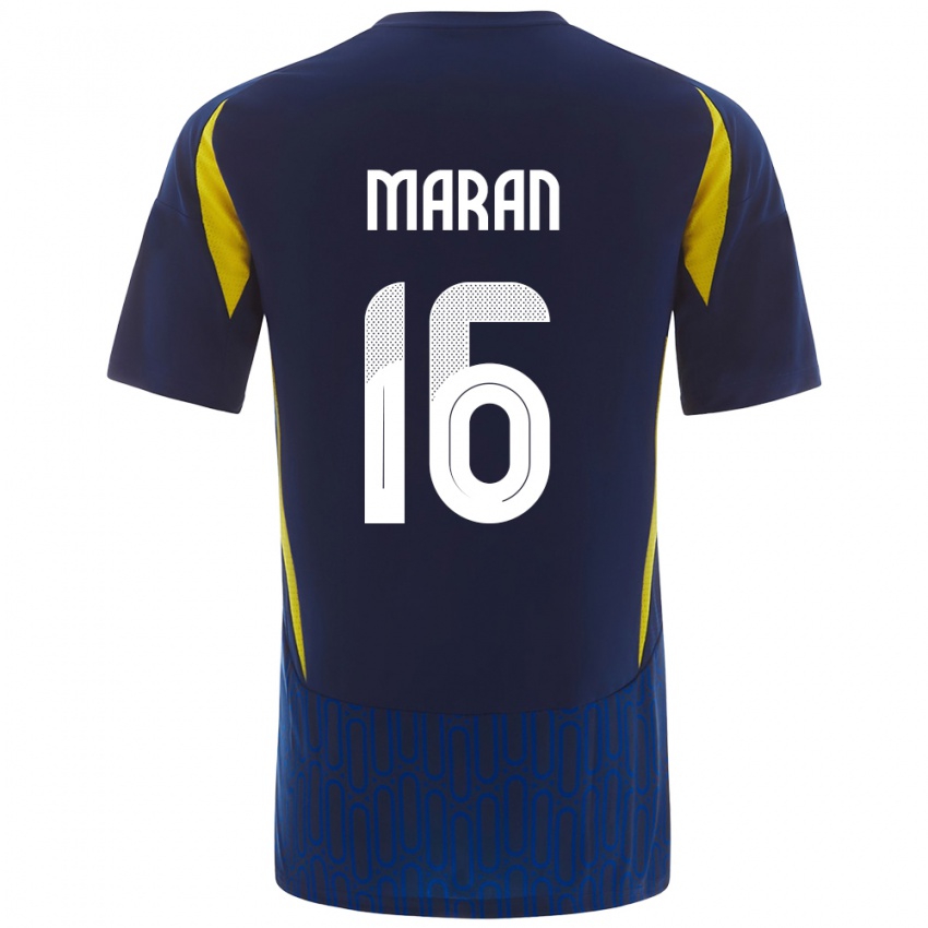 Niño Camiseta Mohammed Maran #16 Azul Amarillo 2ª Equipación 2024/25 La Camisa Chile