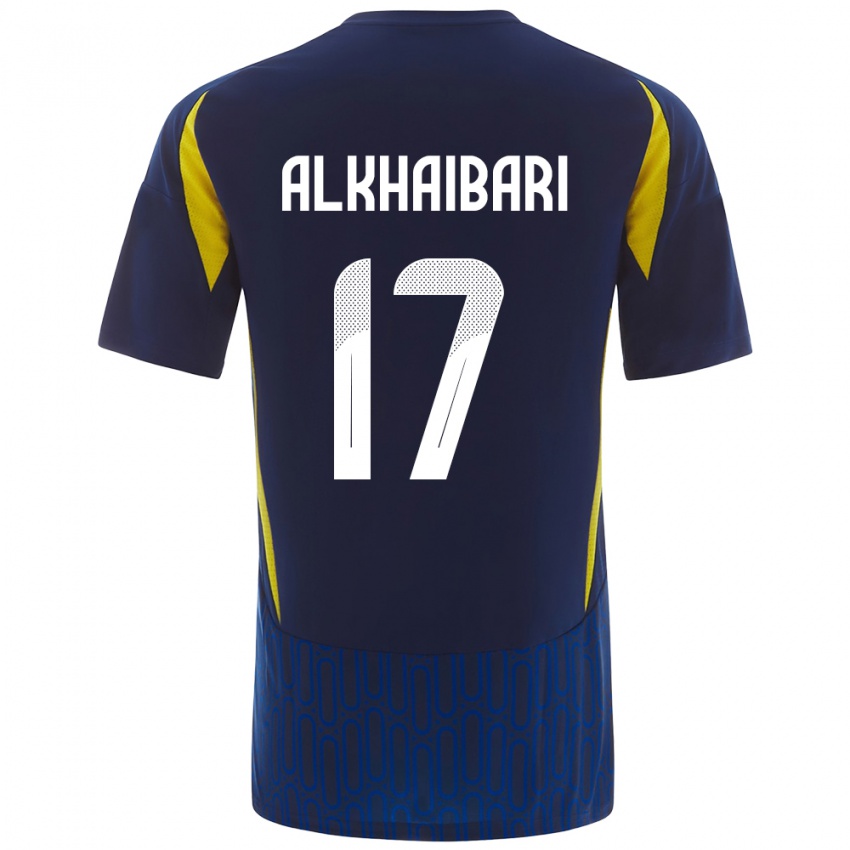 Niño Camiseta Abdullah Al-Khaibari #17 Azul Amarillo 2ª Equipación 2024/25 La Camisa Chile