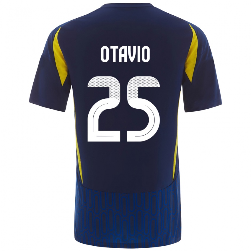 Niño Camiseta Otavio #25 Azul Amarillo 2ª Equipación 2024/25 La Camisa Chile