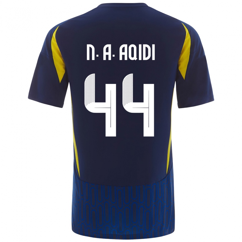 Niño Camiseta Nawaf Al-Aqidi #44 Azul Amarillo 2ª Equipación 2024/25 La Camisa Chile