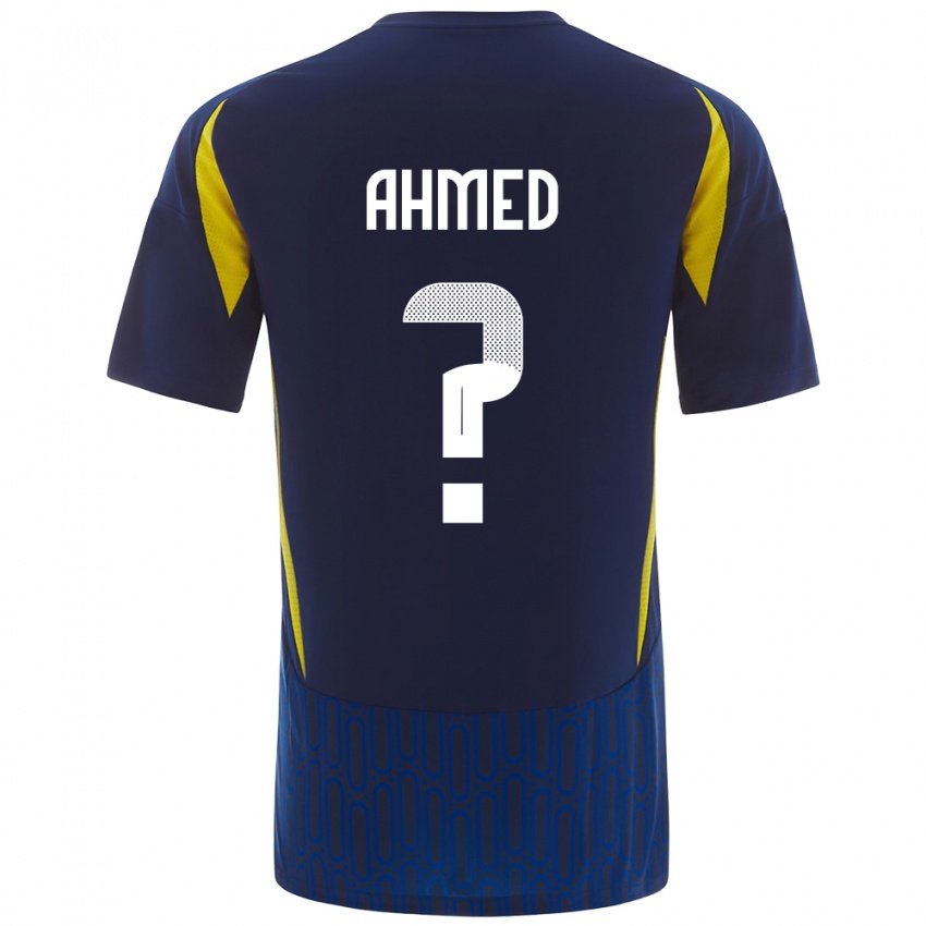 Niño Camiseta Al Anood Ahmed #0 Azul Amarillo 2ª Equipación 2024/25 La Camisa Chile