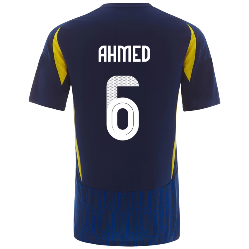 Niño Camiseta Aseel Ahmed #6 Azul Amarillo 2ª Equipación 2024/25 La Camisa Chile