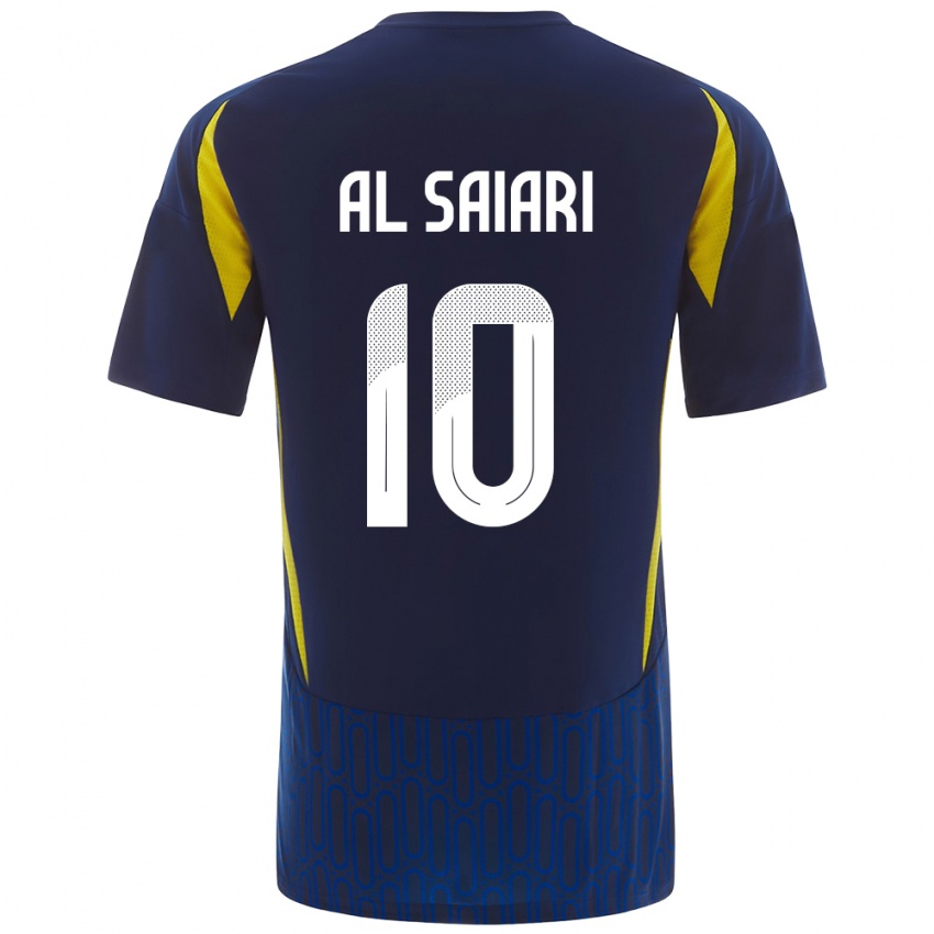 Niño Camiseta Mubarkh Al-Saiari #10 Azul Amarillo 2ª Equipación 2024/25 La Camisa Chile