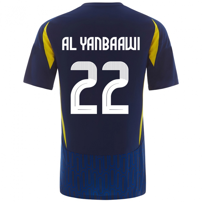 Niño Camiseta Tahani Al-Yanbaawi #22 Azul Amarillo 2ª Equipación 2024/25 La Camisa Chile