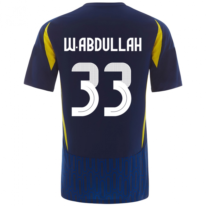 Niño Camiseta Waleed Abdullah #33 Azul Amarillo 2ª Equipación 2024/25 La Camisa Chile