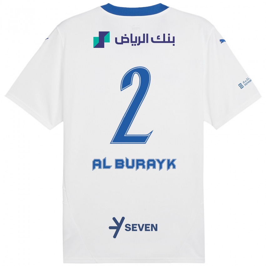 Niño Camiseta Mohammed Al-Burayk #2 Blanco Azul 2ª Equipación 2024/25 La Camisa Chile