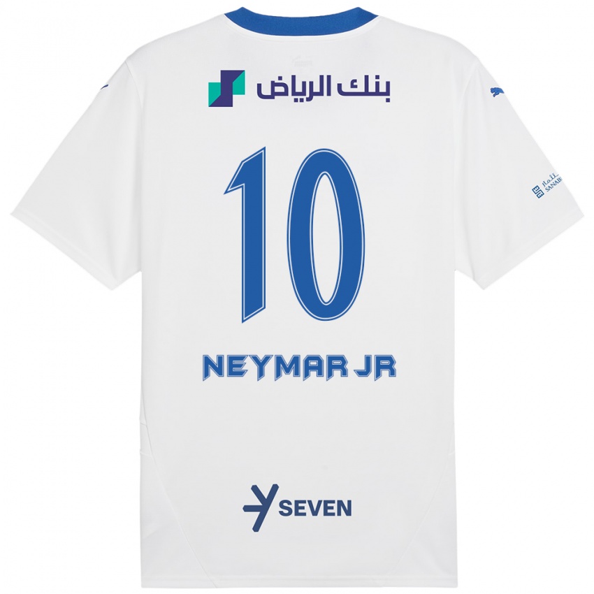 Niño Camiseta Neymar #10 Blanco Azul 2ª Equipación 2024/25 La Camisa Chile