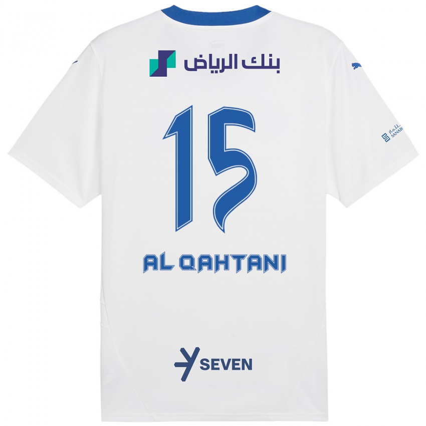 Niño Camiseta Mohammed Al-Qahtani #15 Blanco Azul 2ª Equipación 2024/25 La Camisa Chile