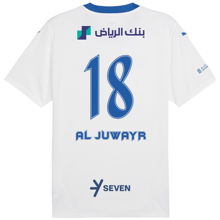 Niño Camiseta Musab Al-Juwayr #18 Blanco Azul 2ª Equipación 2024/25 La Camisa Chile