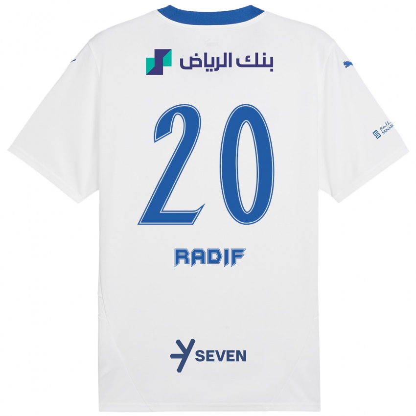 Niño Camiseta Abdullah Radif #20 Blanco Azul 2ª Equipación 2024/25 La Camisa Chile