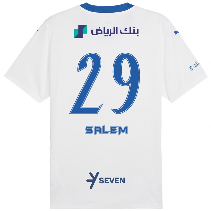 Niño Camiseta Salem Al-Dawsari #29 Blanco Azul 2ª Equipación 2024/25 La Camisa Chile