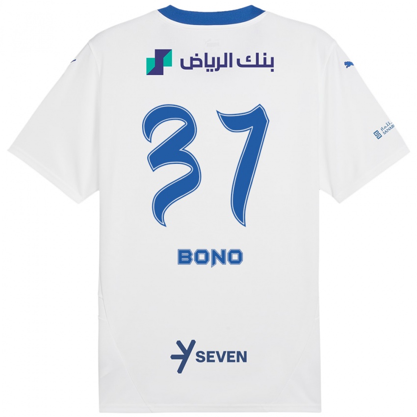 Niño Camiseta Bono #37 Blanco Azul 2ª Equipación 2024/25 La Camisa Chile