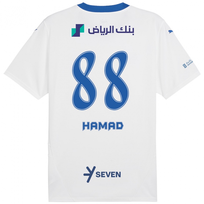 Niño Camiseta Hamad Al-Yami #88 Blanco Azul 2ª Equipación 2024/25 La Camisa Chile