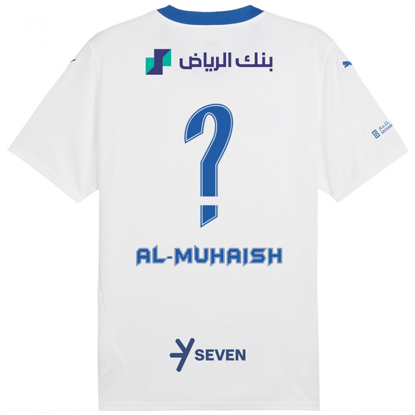 Niño Camiseta Mohammed Al-Muhaish #0 Blanco Azul 2ª Equipación 2024/25 La Camisa Chile