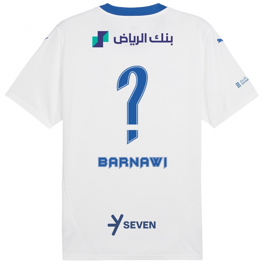 Niño Camiseta Abdulsalam Barnawi #0 Blanco Azul 2ª Equipación 2024/25 La Camisa Chile