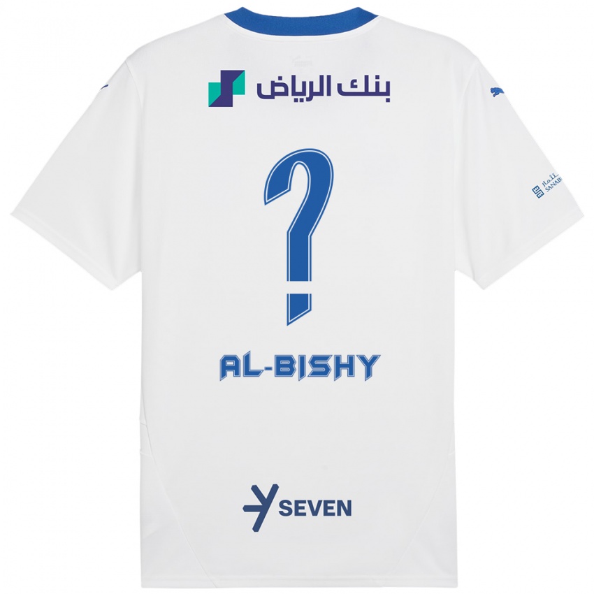 Niño Camiseta Bder Abdulaziz Al-Bishy #0 Blanco Azul 2ª Equipación 2024/25 La Camisa Chile