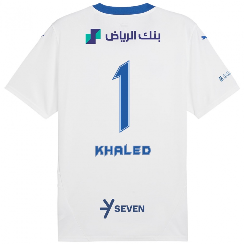 Niño Camiseta Nawal Khaled #1 Blanco Azul 2ª Equipación 2024/25 La Camisa Chile