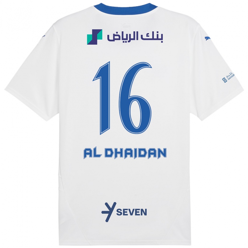 Niño Camiseta Nadia Al-Dhaidan #16 Blanco Azul 2ª Equipación 2024/25 La Camisa Chile