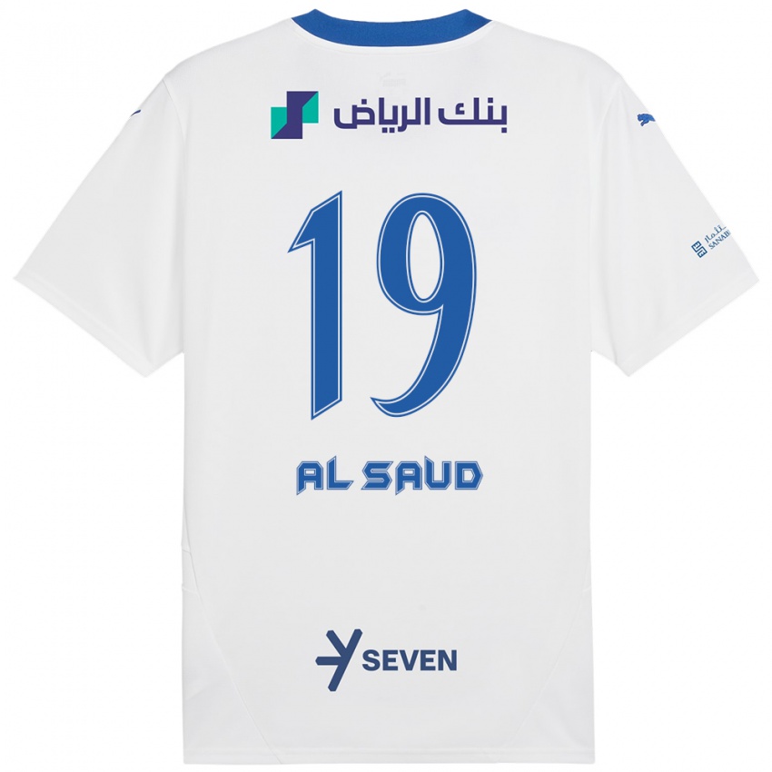 Niño Camiseta Manal Al Saud #19 Blanco Azul 2ª Equipación 2024/25 La Camisa Chile