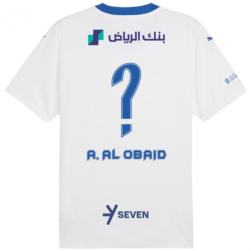 Niño Camiseta Abdulrahman Al-Obaid #0 Blanco Azul 2ª Equipación 2024/25 La Camisa Chile