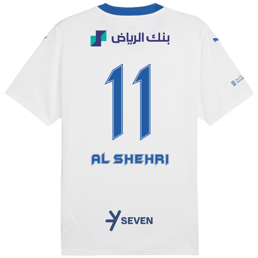 Niño Camiseta Saleh Al-Shehri #11 Blanco Azul 2ª Equipación 2024/25 La Camisa Chile