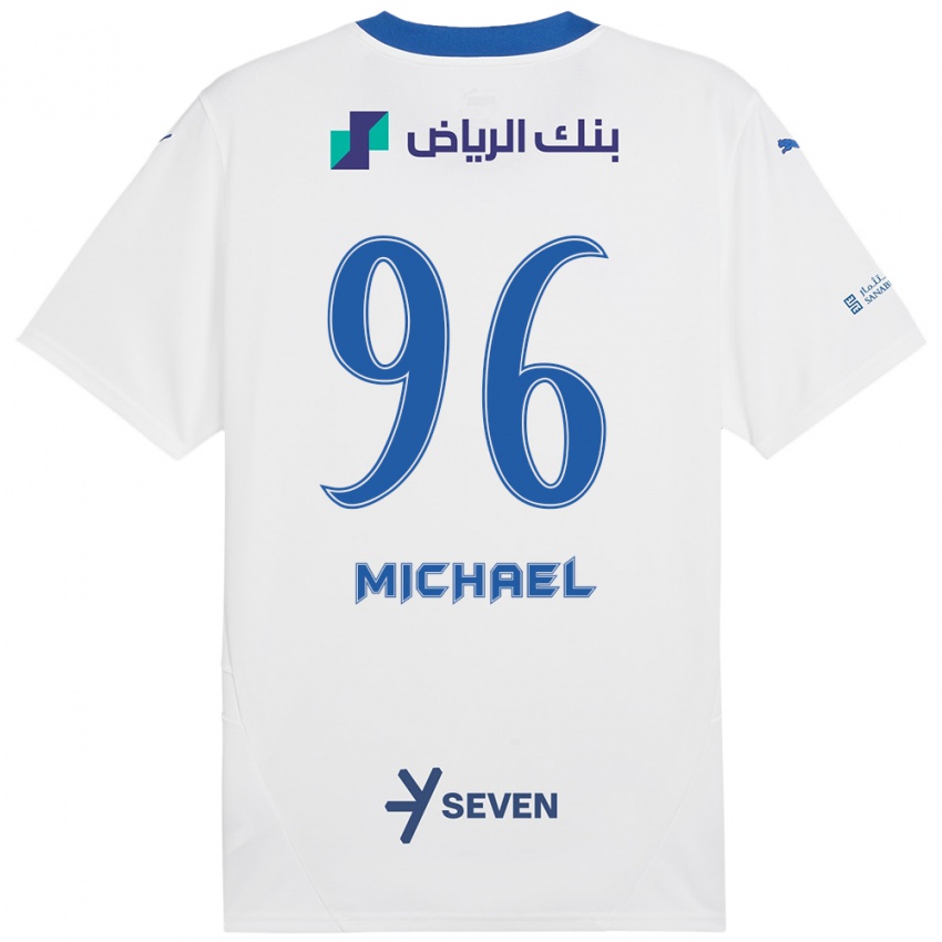 Niño Camiseta Michael #96 Blanco Azul 2ª Equipación 2024/25 La Camisa Chile