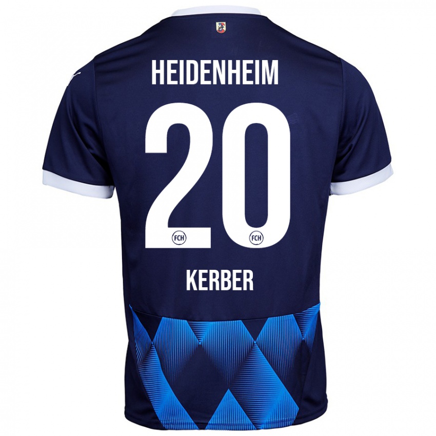 Niño Camiseta Luca Kerber #20 Azul Marino Oscuro 2ª Equipación 2024/25 La Camisa Chile