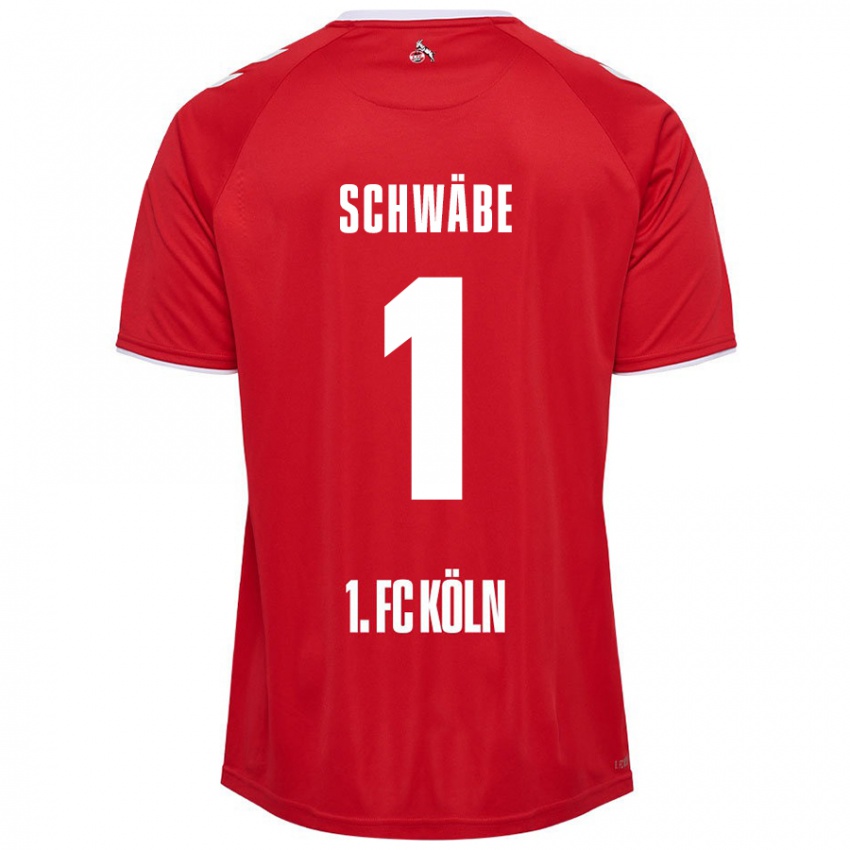 Niño Camiseta Marvin Schwäbe #1 Rojo Blanco 2ª Equipación 2024/25 La Camisa Chile