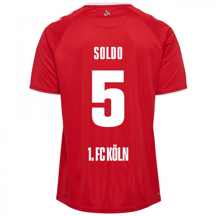 Niño Camiseta Nikola Soldo #5 Rojo Blanco 2ª Equipación 2024/25 La Camisa Chile