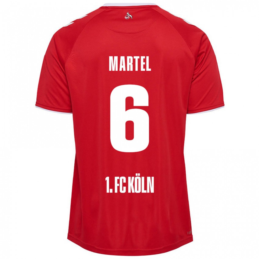 Niño Camiseta Eric Martel #6 Rojo Blanco 2ª Equipación 2024/25 La Camisa Chile