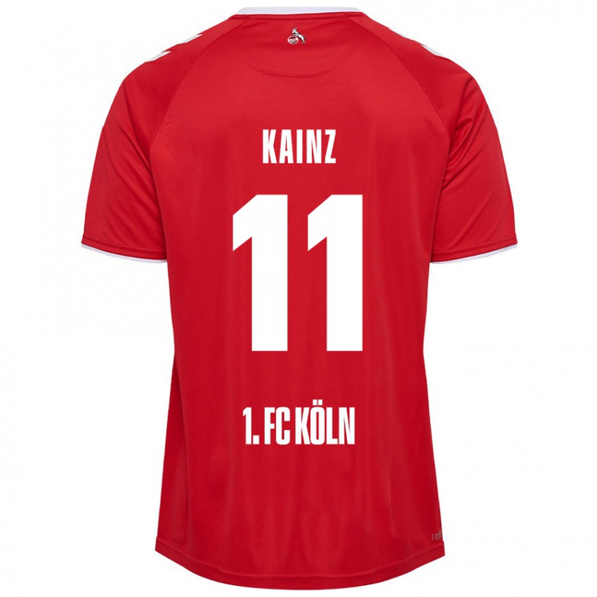 Niño Camiseta Florian Kainz #11 Rojo Blanco 2ª Equipación 2024/25 La Camisa Chile