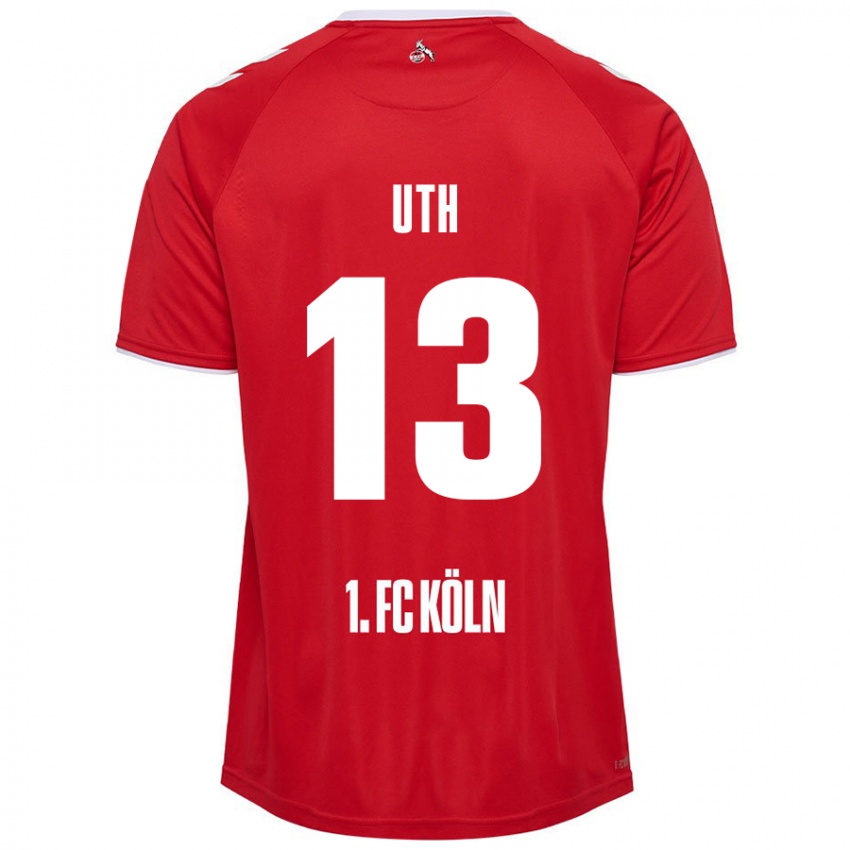 Niño Camiseta Mark Uth #13 Rojo Blanco 2ª Equipación 2024/25 La Camisa Chile