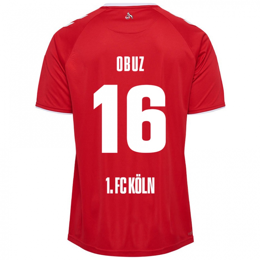 Niño Camiseta Marvin Obuz #16 Rojo Blanco 2ª Equipación 2024/25 La Camisa Chile