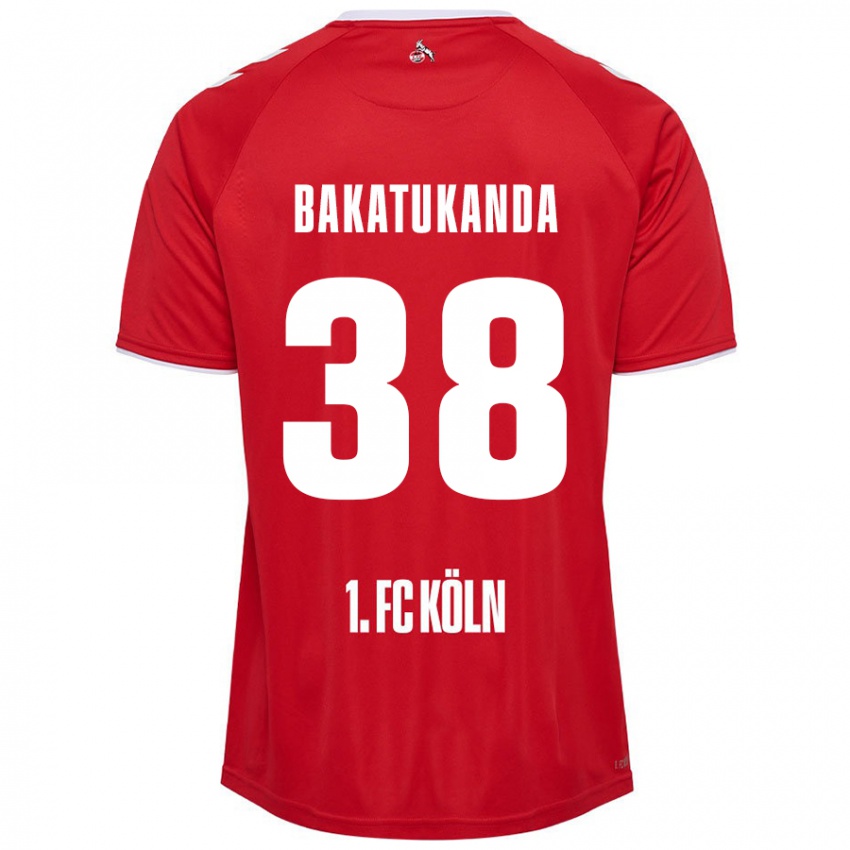 Niño Camiseta Elias Bakatukanda #38 Rojo Blanco 2ª Equipación 2024/25 La Camisa Chile